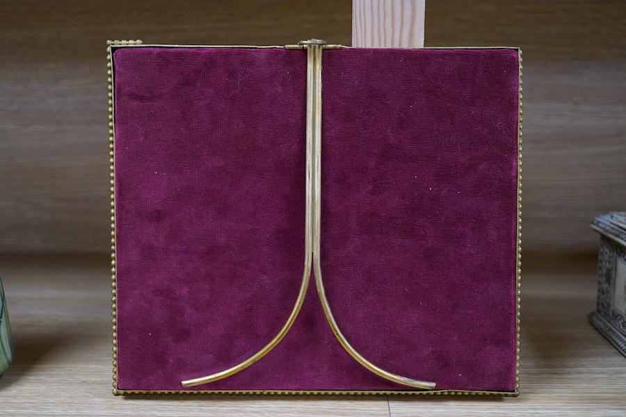 After Ferdinand Roybet (1840-1920), a framed Limoges enamel plaque, 11.5x15.5cm. Condition - fair